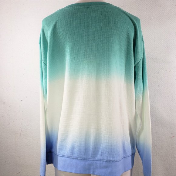 Splendid NWT Loose Fit Dip Dye Thermal Knit Top S - Picture 4 of 11